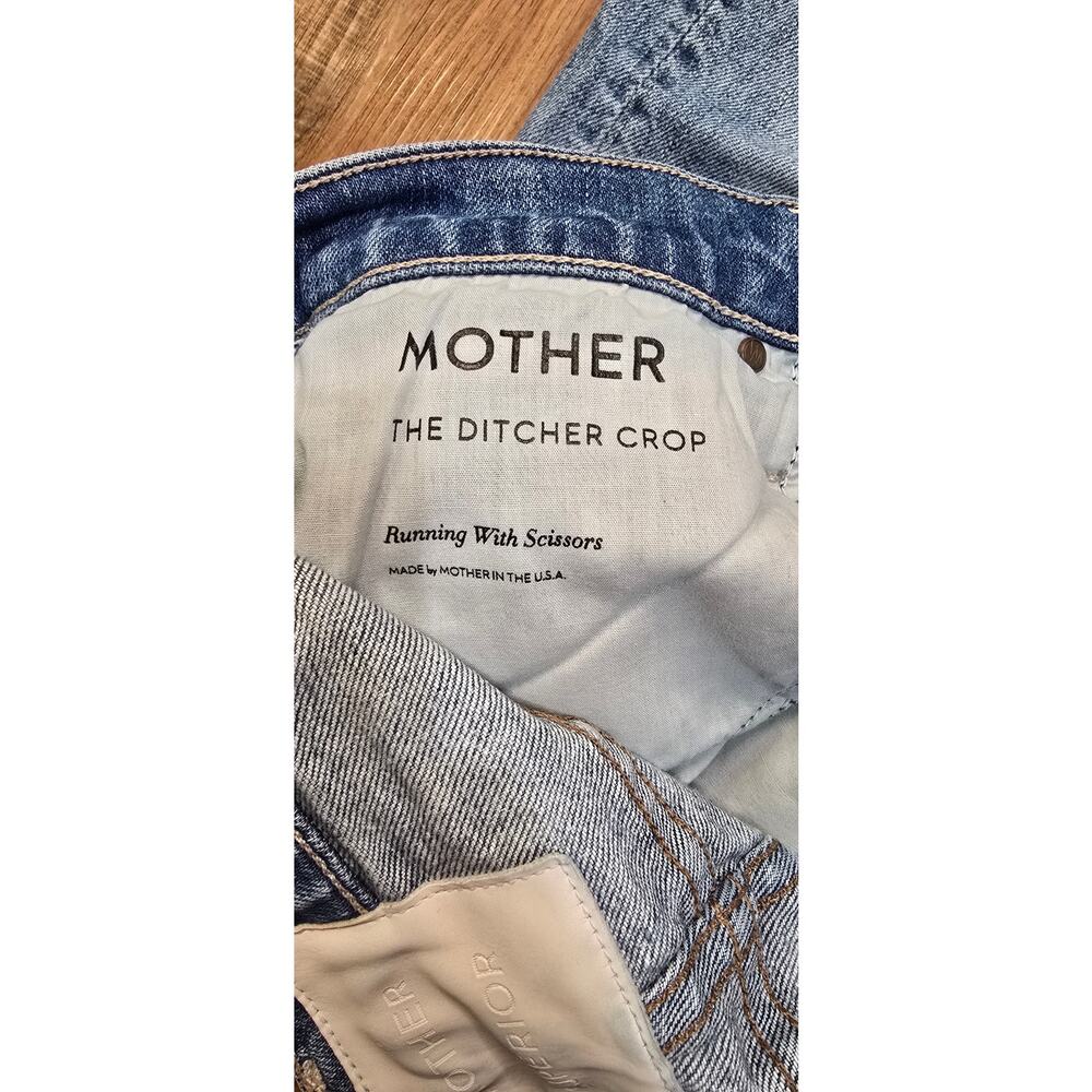 MOTHER Superior The Ditcher Crop Jeans Running With Scissors Button Fly Size 26 - Picture 8 of 11